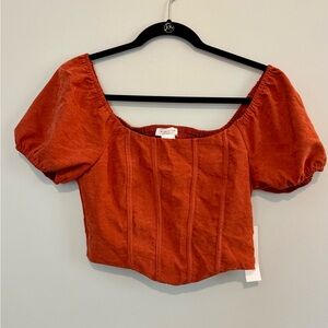 Women's Corset Style Crop Top, NWT